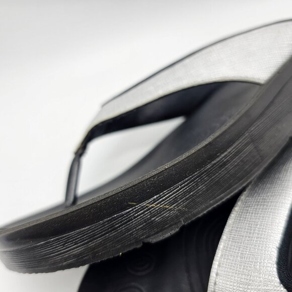 AEROTHOTIC Arch Support silver Flip Flops Sandals 36 Thongs Shoes Silver Slip On - Picture 8 of 11